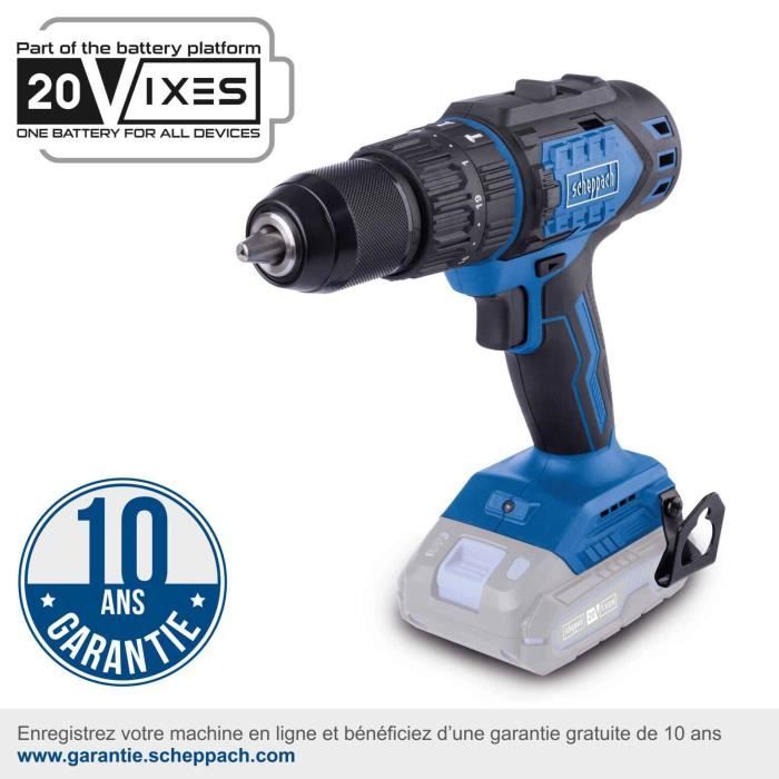 Brushless percussion drill - SCHEPPACH - 20V IXES - Torque 60 Nm - 13mm chuck - without battery or charger