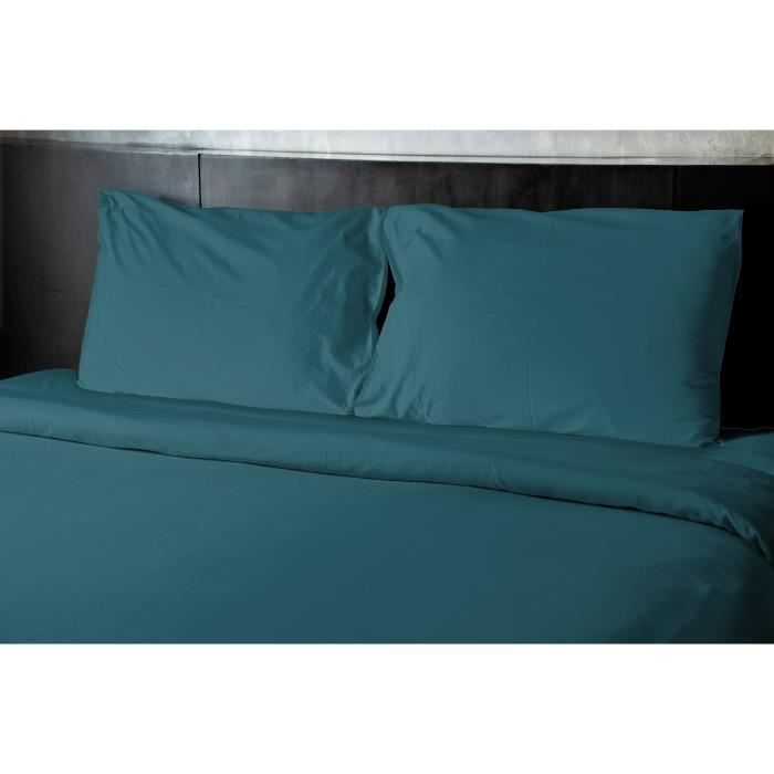 Flat sheet - HOME LINGE PASSION - HP72100 - 82 g Microfiber - 180 x 290 cm - Duck blue