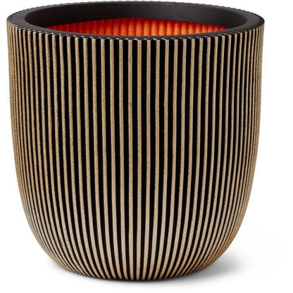 Capi Jardiniere Groove 43x41 cm black and gold 445487
