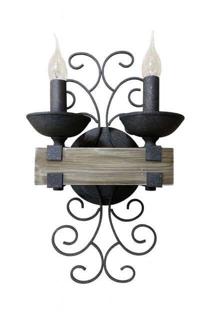 2 Pack Ridge Line Double Sconce