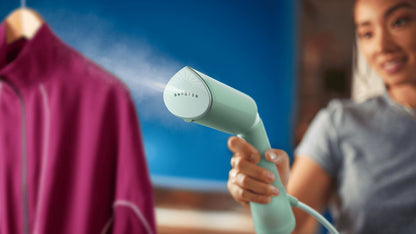Handheld steamer - PHILIPS - STH5010/70 - 1300 W - Vertical steaming - Continuous steam flow - Cord: 2.5 m - Green
