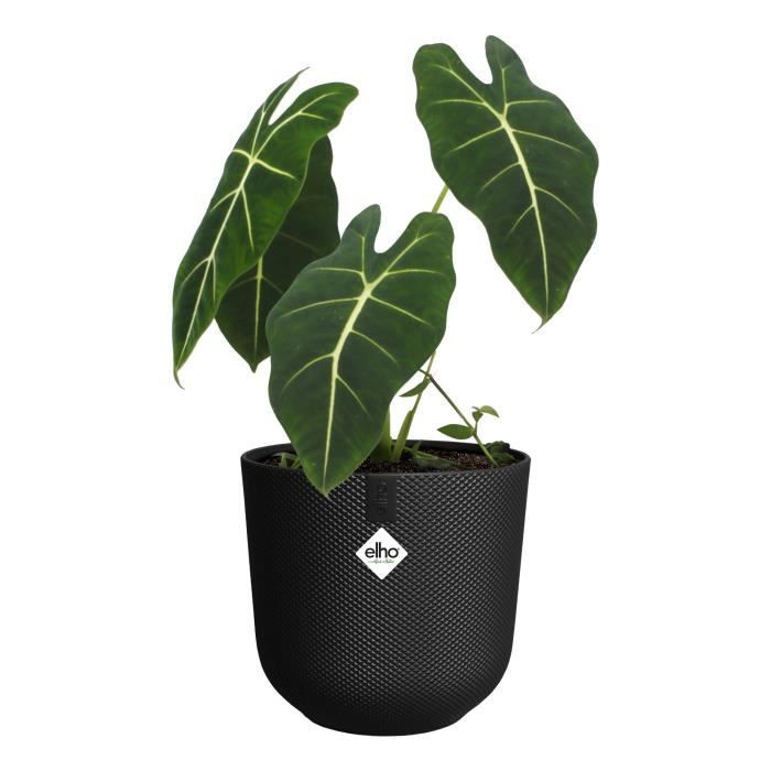 Flower pot - Elho - Jazz Round - Black - Ø 26 x H 24 cm - Indoor - 100% recycled