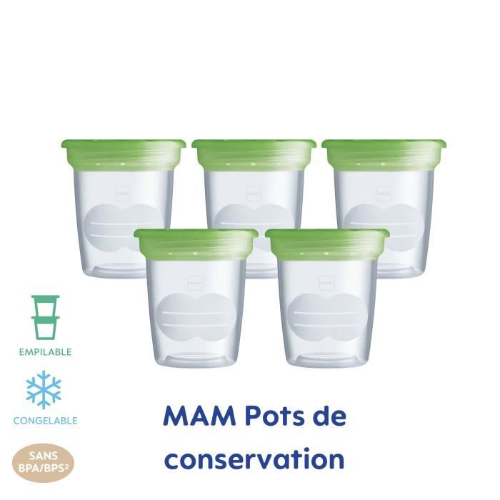 MAM Storage Pots 120ml - Pack of 5 - Transparent