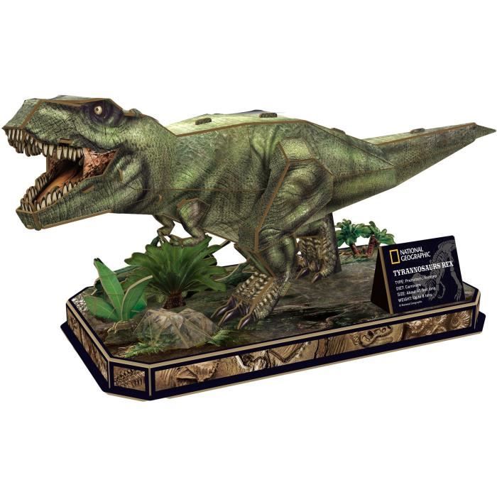 3D Puzzle - T-Rex - Construction Game - EXPLORA - Dinosaur - 52 pieces - Ages 8 and up