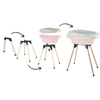 Changing table and bathtub pack - THERMOBABY - VASCO - Powder Pink - 2 in 1