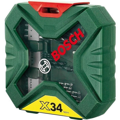 Mixed Set Drilling - Bosch screwing - X -Line Classic Box of forests and screwing tips, 34 pieces