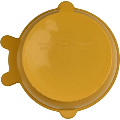 Suction Cup Bowl - THERMOBABY - Silicone - Honey Yellow, non-slip and unbreakable