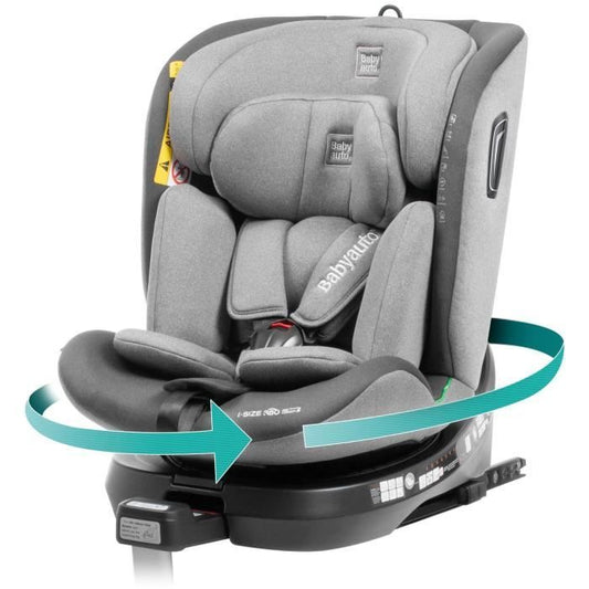 Car seat - BABYAUTO - AITANA GREY ANTHRACITE - From birth to 12 years - 0-36 kg - I-Size - ISOFIX - 360° swivel - ECE R129