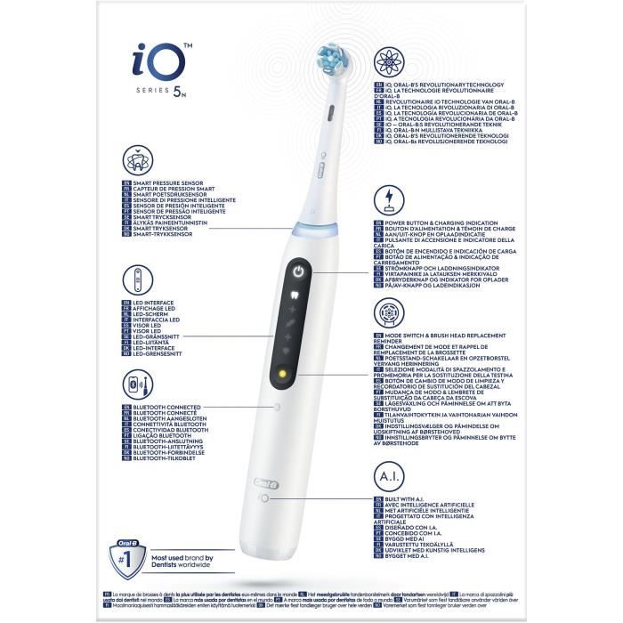 Toothbrushes - ORAL-B - iO5n Quite - White + Travel case - Electric