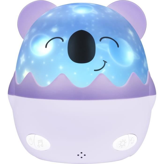 Wireless musical night light - BIGBEN - Koala - 360° projection, 13 films, 8 melodies, Remote control, USB-C battery