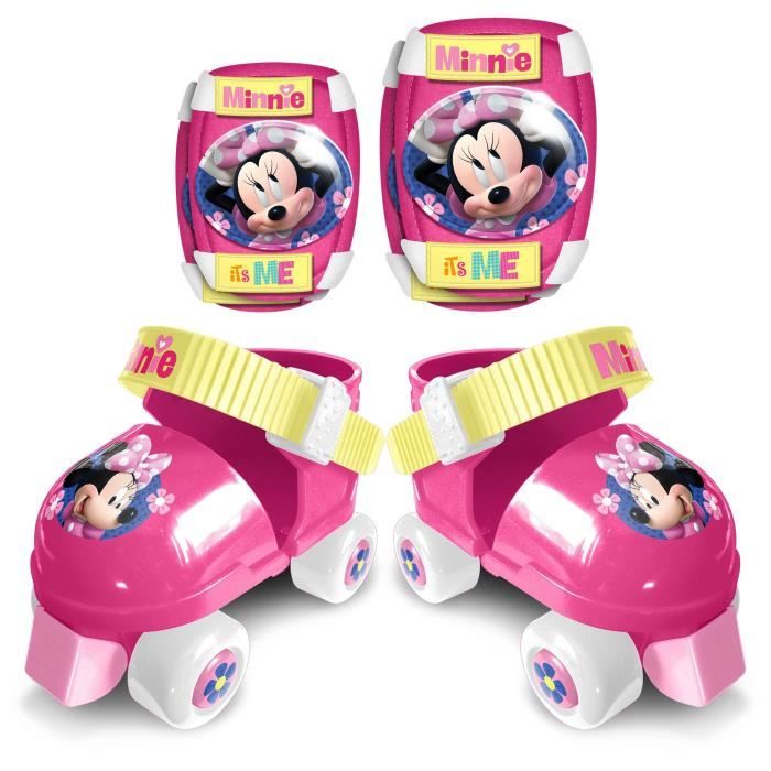 DISNEY MINNIE Set roller skates + elbow pads + knee pads