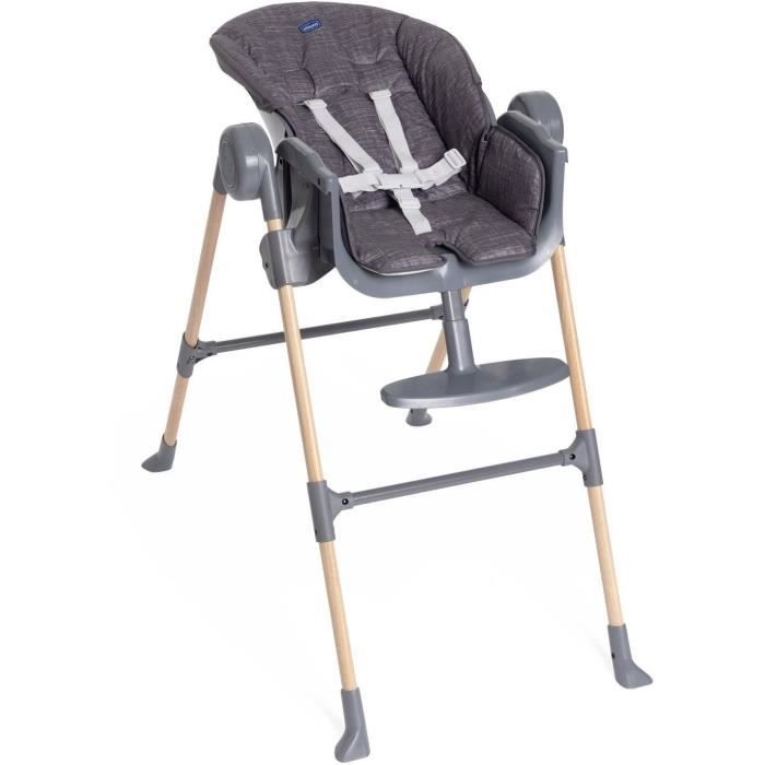 High chair - CHICCO - Polly Essential - 0/3 years - Coal Grey