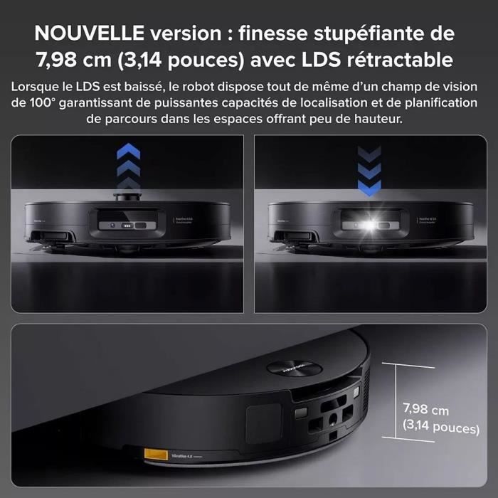 ROBOROCK SAROS 10 R&D System - Robot Vacuum Cleaner with Fully Self-Contained Water Base - 22000 Pa - Retractable LDS