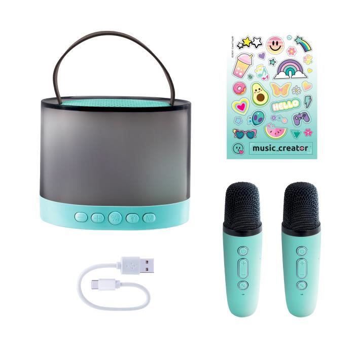 Canal Toys - Music Creator - Mini Karaoke Station - Luminous speaker with 2 wireless microphones - INF 044