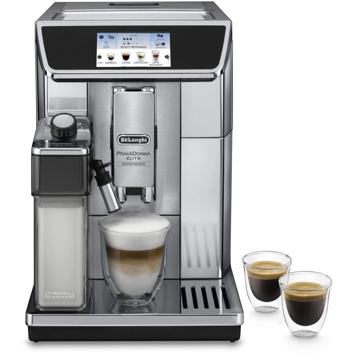 Coffee machine Expresso grinder - Delonghi ecam650.85.ms - gray - Connected Primadonna Elite Experience