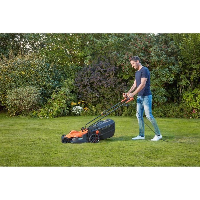 BLACK & DECKER Lawnmower 38cm 1600W - Handle Bike BEMW471BH