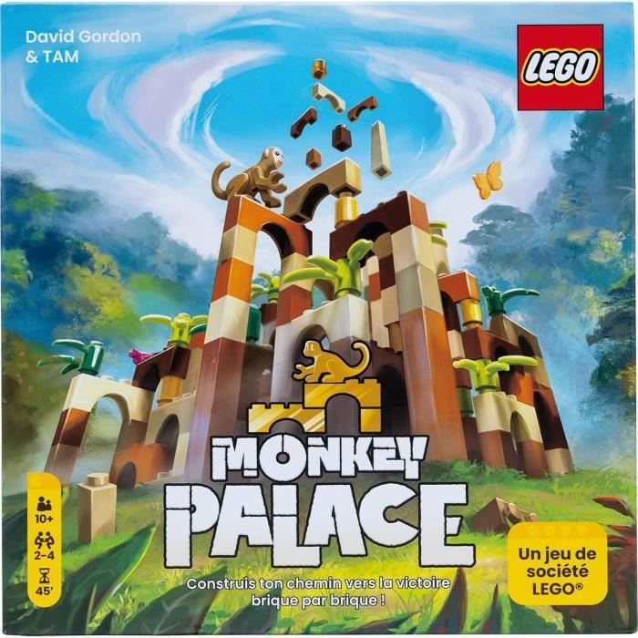 Lego Monkey Palace - Asmodee - Build Your Way to Victory Brick by Brick! - Ages 10+ - 2 to 4 Players - 45 min