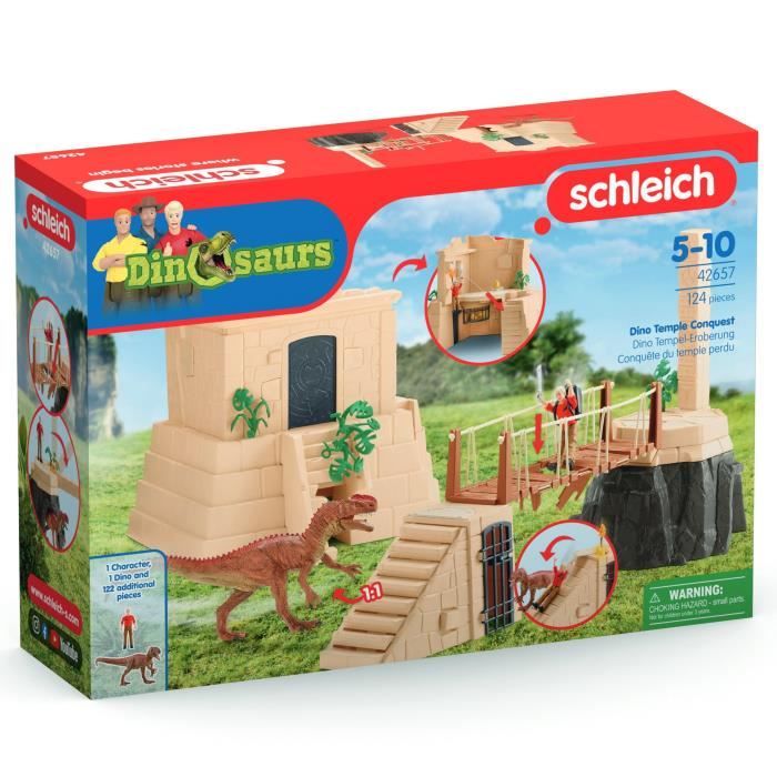 Schleich 42657 Dinosaurs Lost Temple Adventures Playset, With Monolophosaurus Dinosaur Included, For Children Aged 5 and Up