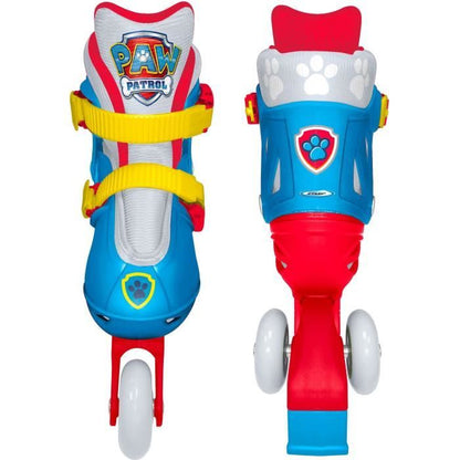 Two in one Inline Skates - PAW PATROL - PAT PATROUILLE - 3 Wheels - Tri skate and Roller in linen - Adjustable size 27-30