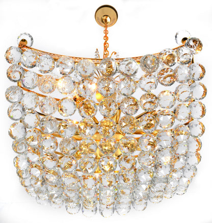 Crystal Orb Basket Chandelier