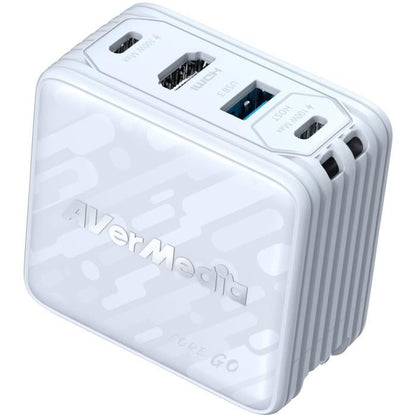 GaN Charger - AVERMEDIA - 100W with 4K HDMI Output GC313 White