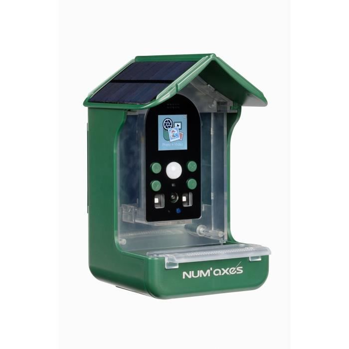 Bird feeder / waterer with integrated camera - NUM'AXES - CAM1074 - 120 ° - Green