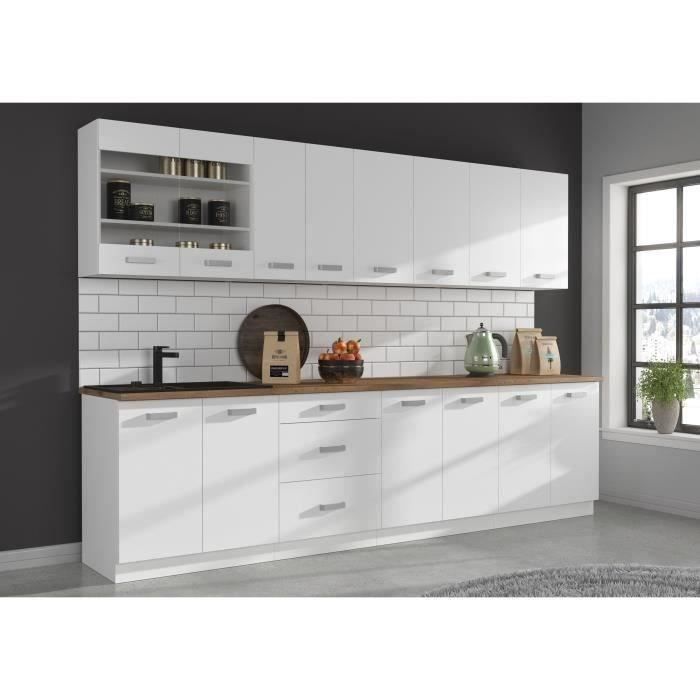 ATLAS 2-door sink unit - L 80 x H 82 x D52 cm - White decor - Sold without worktop