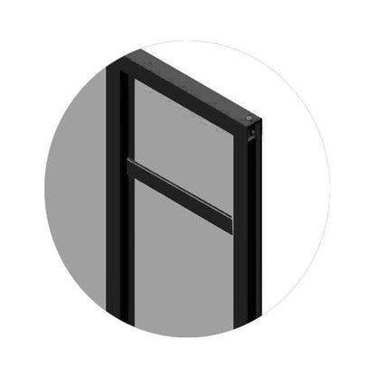 Horizontal slat kit - OPTIMUM - Fixed glass roof - H50 X W30 cm - Black