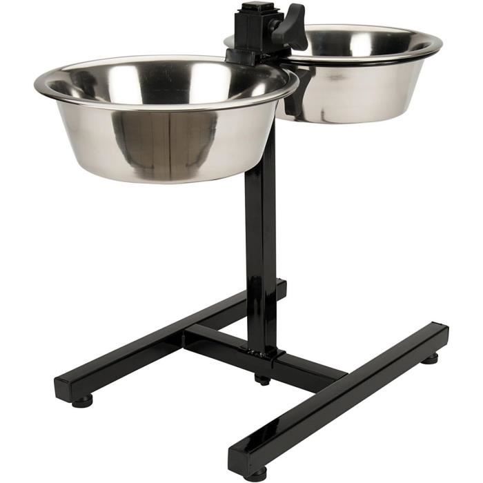 TYROL Height-adjustable bowl support - 25 cm - 2.8 L - For dogs