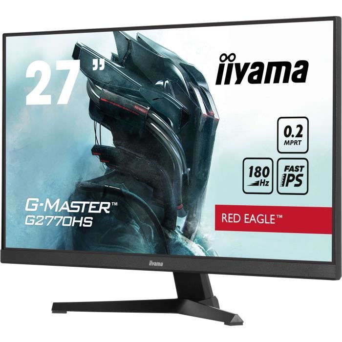 PC Monitor - IIYAMA - G2770HS-B1 - 27 FHD - IPS - 180Hz - 0.2ms - HDMI/DP - Speakers - VESA 100x100 - Black