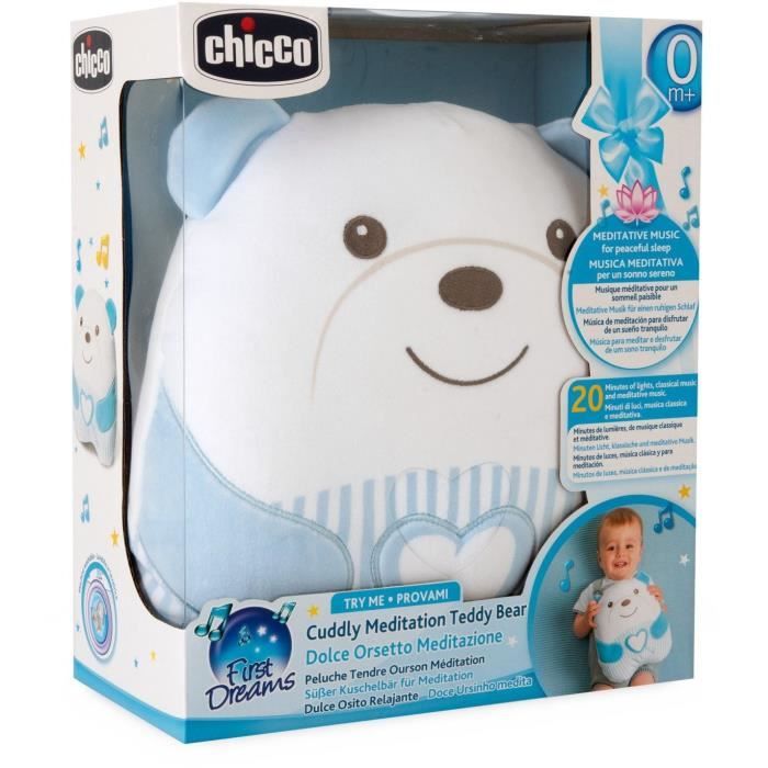 Soft Teddy Bear Plush - CHICCO - Blue - From birth