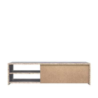 Pilvi TV cabinet - White and light concrete - Contemporary - L 120 x D 42.1 x H 31.8 cm