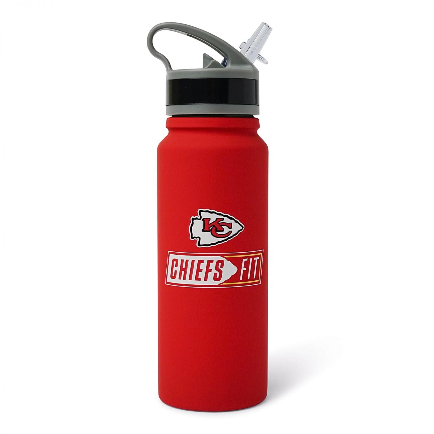 Kansas City Chiefs FIT 25-Ounce Stainless Steel Flip-Top NFL Water Bottle