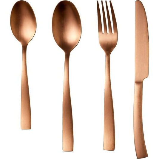 Cutlery set - ARTHUR MARTIN - AM0056 - 24 pieces - Stainless steel - Copper finish