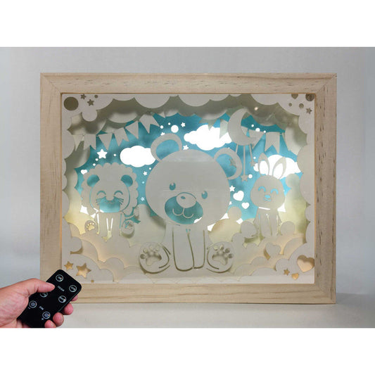 Animals wood lamp