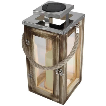Solar lantern - LUMISKY - OAKY - Candle effect - warm white LED