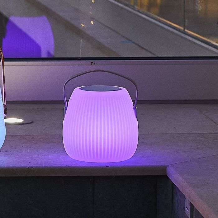 Wireless Bluetooth speaker lamp - LUMISKY - MINI MAY PLAY - H23 cm - Dimmable white and multi-color LED