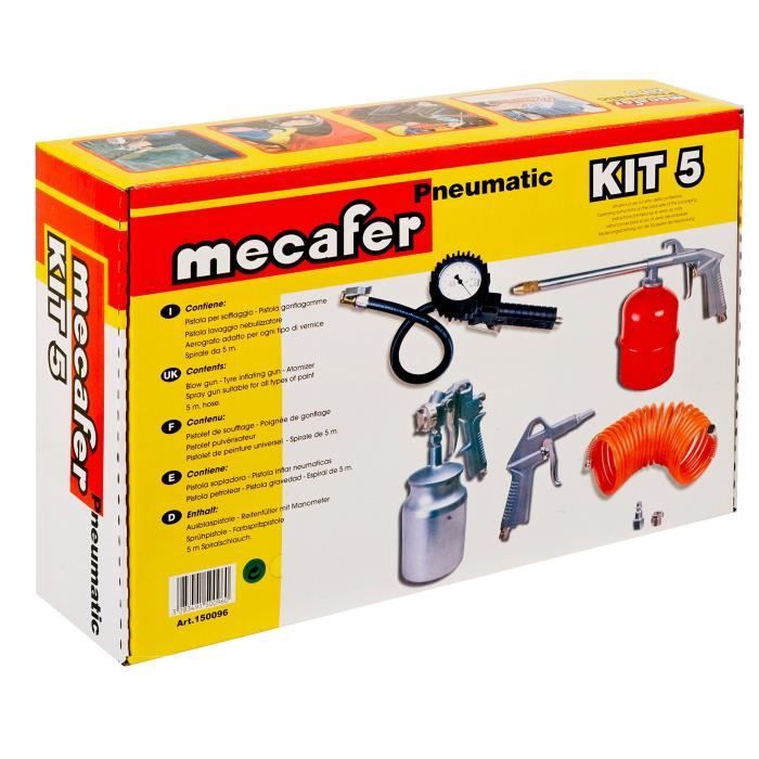 MECAFER Compressed air accessories kit 5 pieces