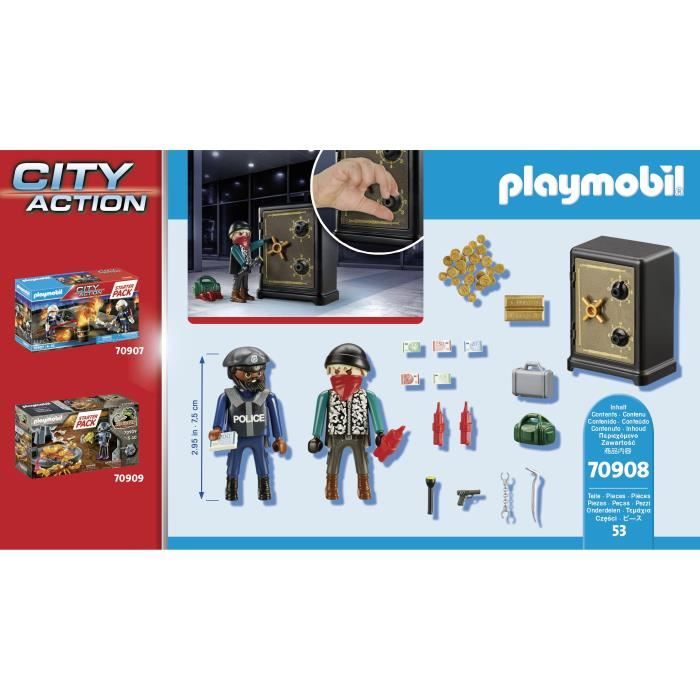 PLAYMOBIL - 70908 - Starter Pack Police Safe Burglar
