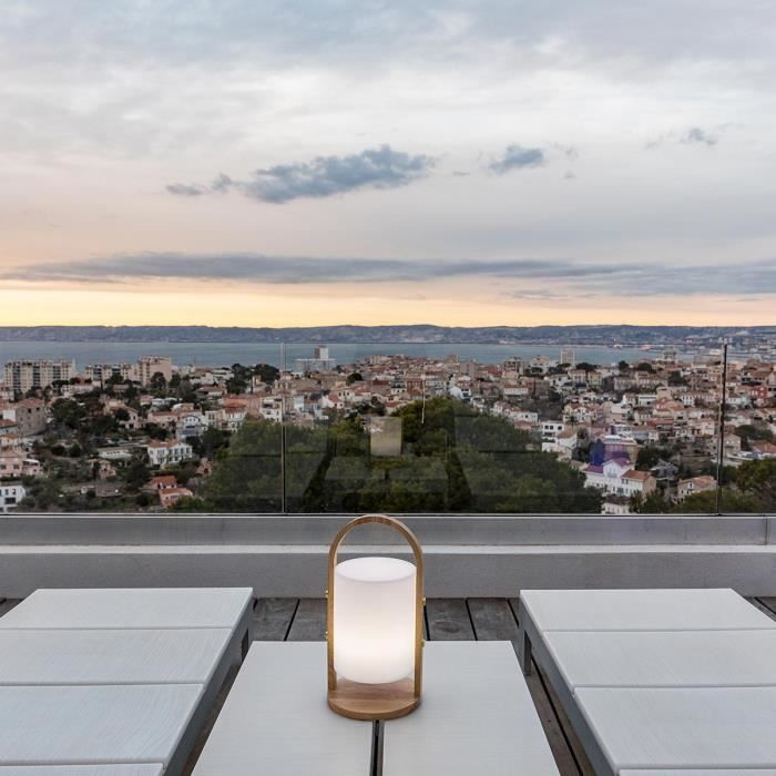 LUMISKY Woody LED wireless lantern - H 37 cm - White