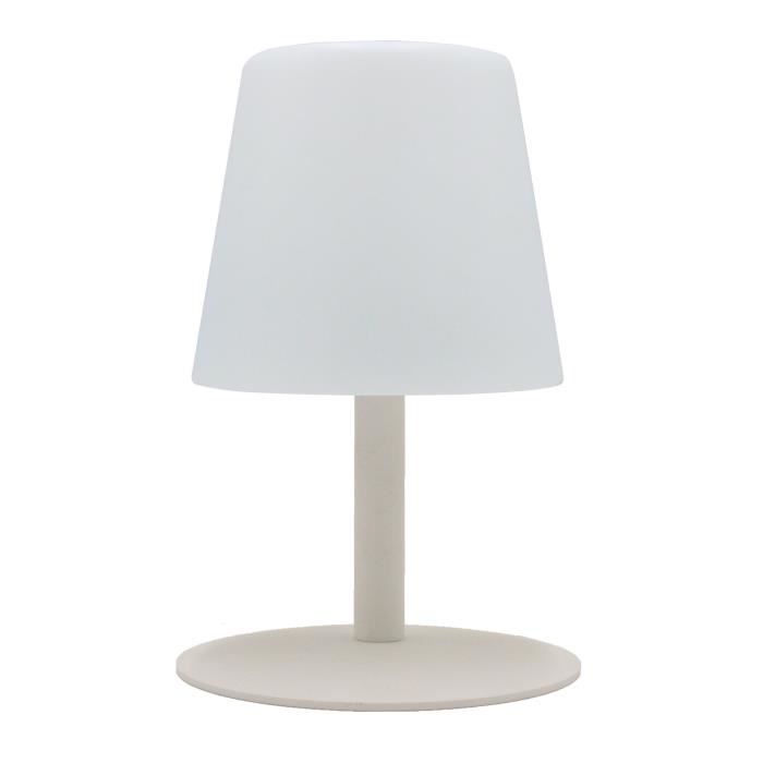 STANDY MINI CREAM Cordless table lamp with cream steel base - warm white / cold white LED base