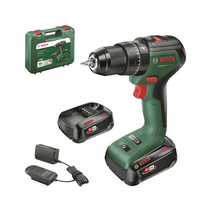 Bosch UniversalImpact 18V60 Brushless drill driver (+2x2.0Ah batteries) + AL 18V-20 charger - 06039D7102