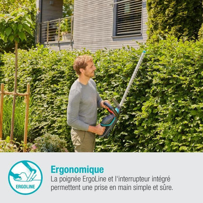 Height heights with Gardena battery - Comfortcut 60/18V - 18V - 60 cm (delivered with Li -ion battery 2.5ah + charger)