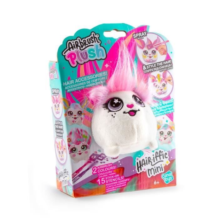 Canal Toys - Airbrush Plush - Mini Hair'iffic plush toy to style and decorate with felt-tip pens - AIR 038 - Random plush model