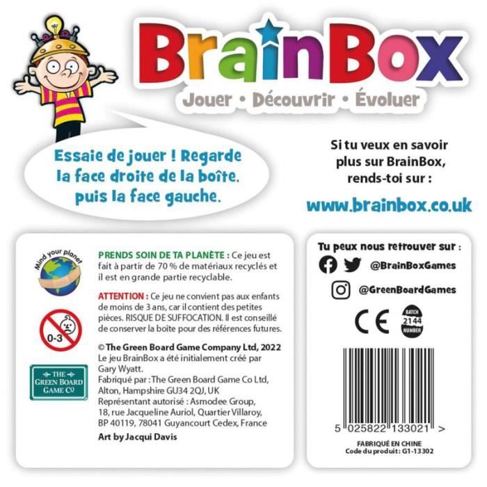 Board game - BrainBox - Animals - Observation and memory game - 1 player or more - 8 years and older
