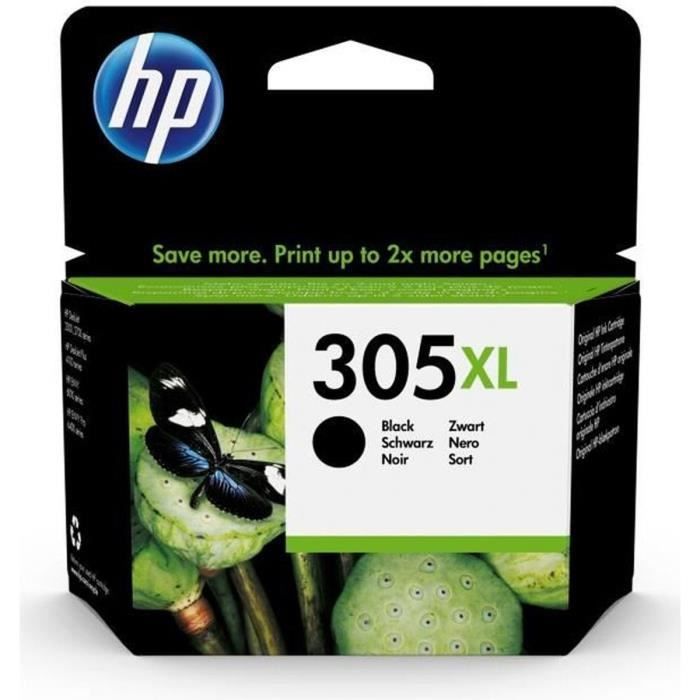 HP 305XL High Yield Original Black Ink Cartridge for HP DeskJet 2300/2700 / Plus 4100, ENVY 6000 / Pro 6400 (3YM62AE)