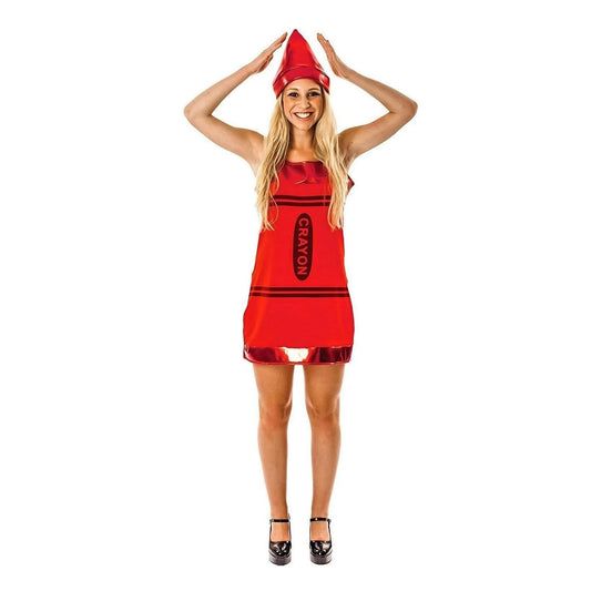Women's Red Crayon Costume Dress - Small