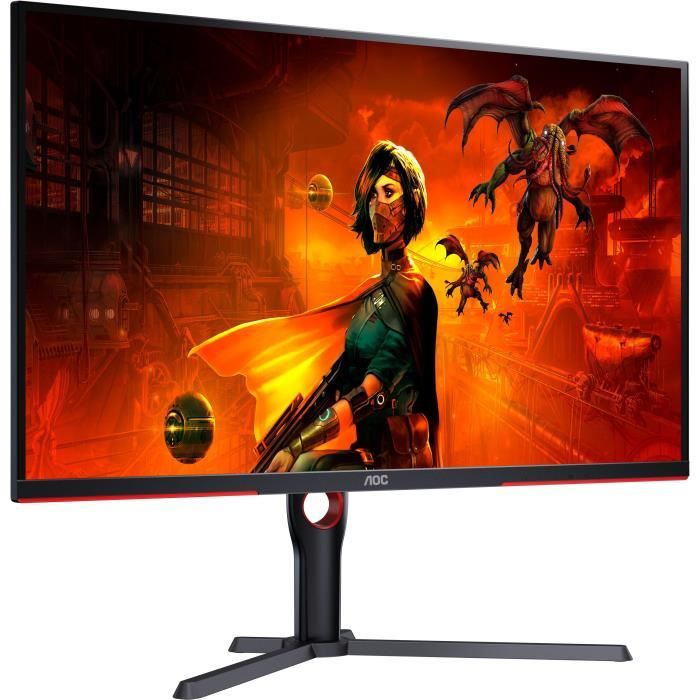 PC Monitor - AOC - U32G3X - 32 UHD 4K - IPS Panel - 144Hz - 1ms - Height Adjustable - 2 HDMI 2 DP - Adaptive Sync - Black