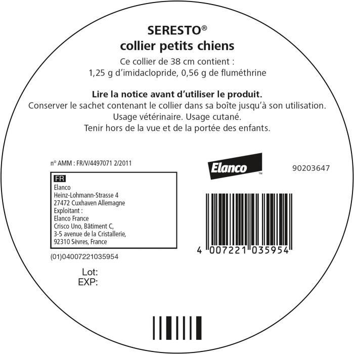 Seresto Dog Anti-Puaces and Anti-Tiques Collier -8kg 1 Unit