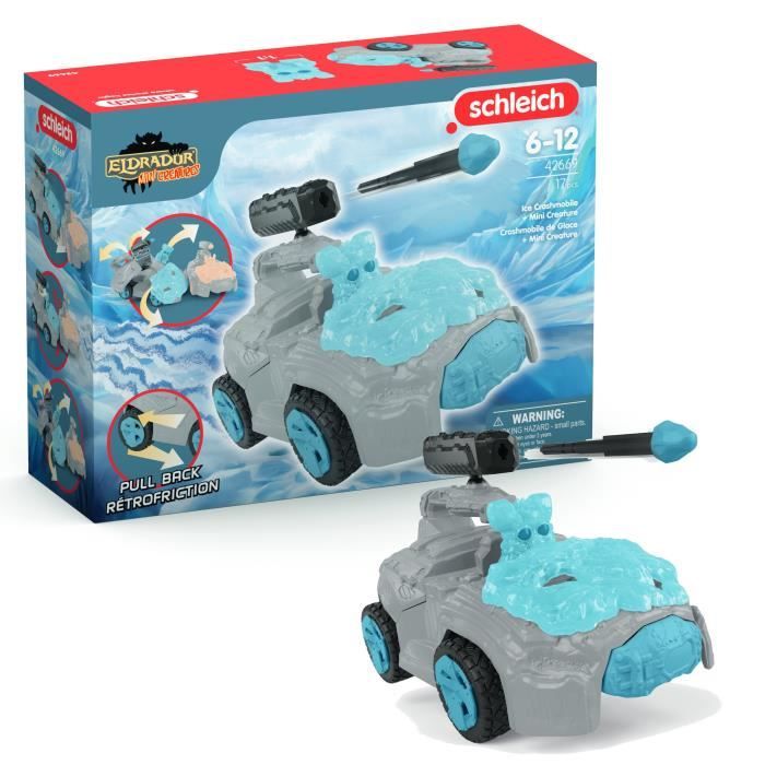 SCHLEICH - 42669 ELDRADOR CREATURES Ice Crashmobile with Mini Creature - Car playset with fantasy figurine
